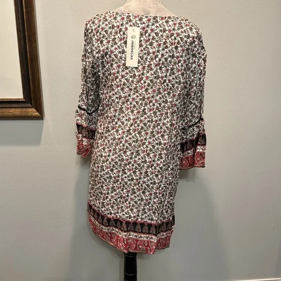 eesome floral print tunic dress NWT L - Picture 6 of 12